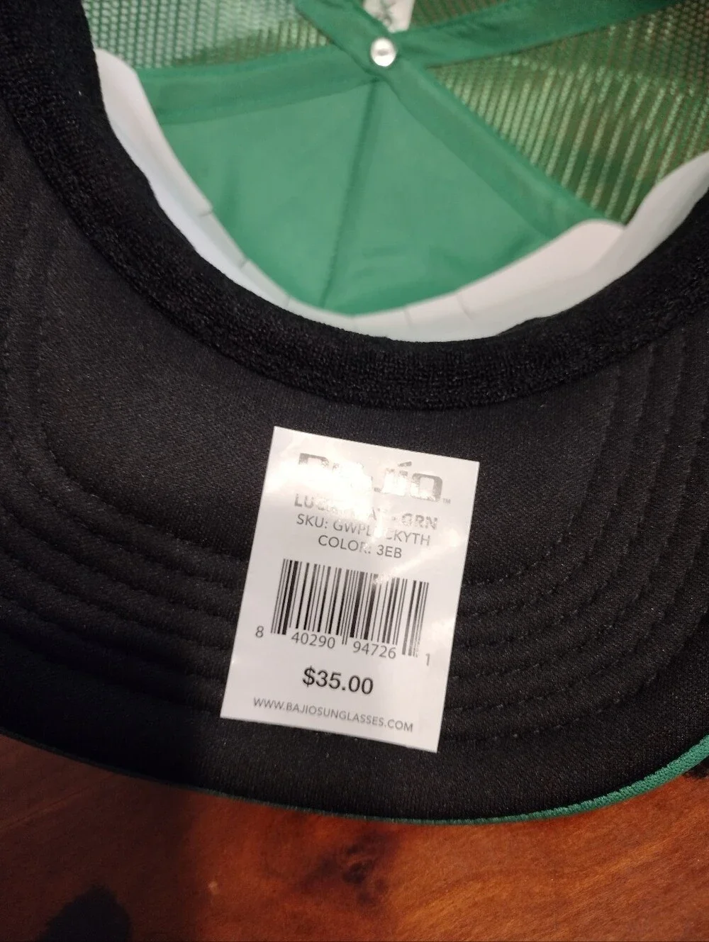 Bajío Lucky 777 Trucker Hat NWT Green White Snapback Mesh Cap Unisex
